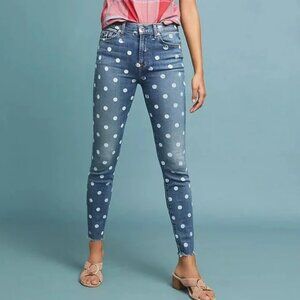 7 FOR ALL MAN KIND Polka DOT SKINNY JEANS